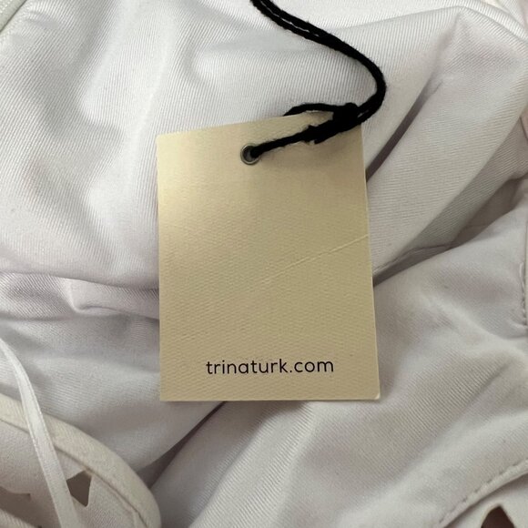 Trina Turk Womens White Sleeveless Fit Flare Dress Circle Cutout size 2 - Picture 10 of 11